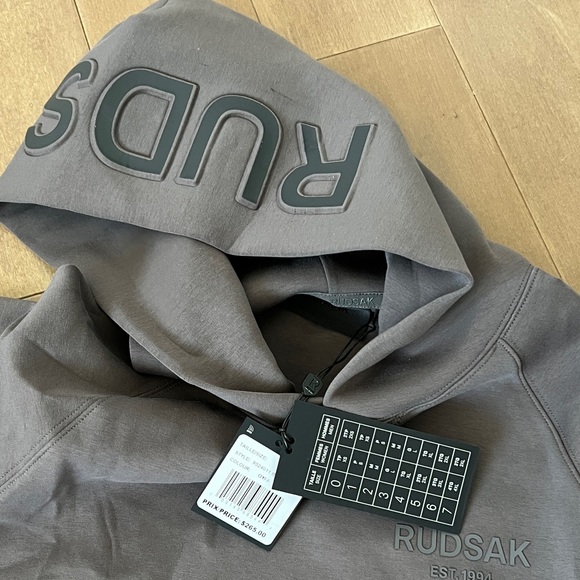 NWT RUDSAK Charcoal women’s “Barry” Hoodie size 2 - Picture 2 of 2